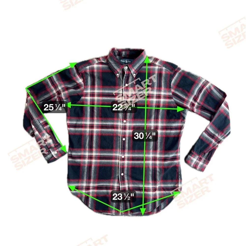 Ralph Lauren Mens Classic Red Black Plaid Button Down Shirt Thick Size M Pony - Picture 2 of 8